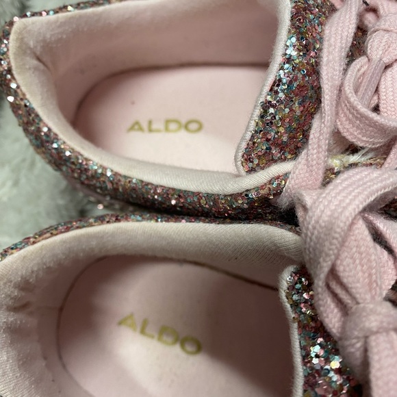 ALDO - pink heavy glitter - size 7 - Picture 2 of 3
